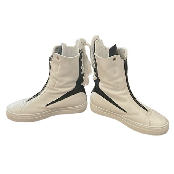 LITA by Ciara Fang White Front-Zip Hi-Top Sneakers – Size 6.5 / EU 37 - Picture 8 of 8